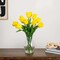 Nearly Natural Tulip Artificial Floral Arrangement with Vase - 21" - Yellow and Green